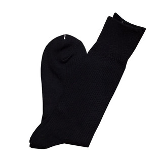【2双装】男士中筒袜黑色绅士袜条纹商务男袜子 黑色 40-44