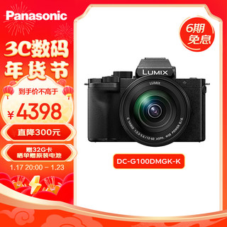 Panasonic 松下 G100DM微单相机 Panasonic 数码相机vlog相机 微单套机12-60mm