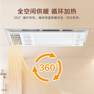 艾美特艾美特浴霸照明排气扇一体大功率300x600卫生间浴室暖风机取暖器 MV36FHZJ-17（单核）