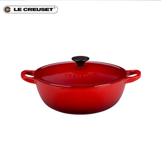 酷彩（Le Creuset）法国珐琅铸铁锅Tryme炖煮焖煲汤家用炒菜微压 18.cm深烧锅-红色(白珐瑯)