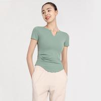 菩媞 新款瑜伽上衣女紧身运动上衣女士短袖性感紧身健身服瑜伽T恤