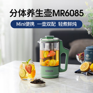 摩飞电器（Morphyrichards）mini养生壶小型迷你办公室烧水家用多功能煮茶器花茶壶养生杯 1L 【轻奢蓝】