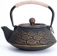 MILVBUSISS 铸铁茶壶，带浸泡器的茶壶