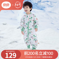 良良 婴儿睡袋 宝宝冬季A类可拆袖分腿新生儿睡袋 春秋款苗圃绿 S（身高60-75cm）