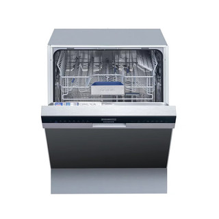 西门子（SIEMENS）家用12套半嵌入式全自动洗碗机 晶蕾烘干储存 SJ558S06JC 黑色面板