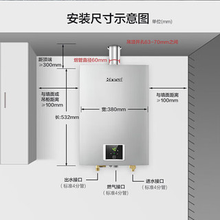 林内（Rinnai）防CO超标 恒温升级家用强排式天然气 燃气热水器 防冻 以旧换新 RUS-13QS41(JSQ26-S41)*