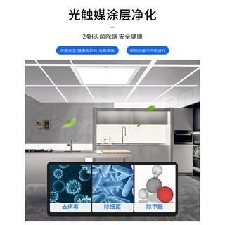 雷士（NVC） led集成吊顶灯 面板灯平板灯铝扣板厨房灯 嵌入式防污防油厨卫灯 【16W】光触媒杀菌无可视频闪 【16W】光触媒杀菌|无可视频闪