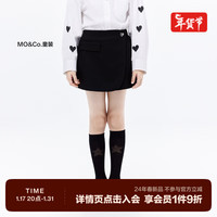 little MO&Co.little moco童装24春装女童半身裙松紧腰短裙子KBD1SKT007 黑色 110/53