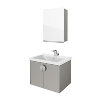 恒洁（HEGII）浴室柜 简约生态木储物镜洗手洗脸盆柜套装BC6185-070-超体店