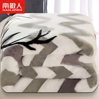 南极人拉舍尔毛毯加绒保暖盖毯被子200x230cm办公室沙发午睡毯子铺床毯 拉舍尔-鹿头【加厚加绒】 150x200cm【约4斤】