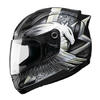 中国台湾SOL头盔 摩托车头盔 SL-68S II 独角兽三代全盔  全盔 赛车盔 黑银色 XL