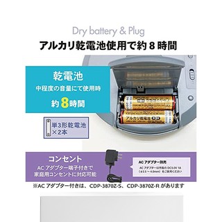 【】OHM 便携式CD播放器 CDP-825Z-S 银色 音乐播放