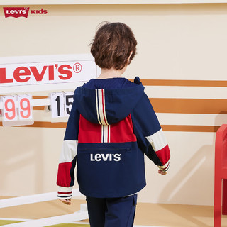 Levi's 李维斯童装男童运动风衣2024春秋【三防面料】弹力儿童上衣外套 深靛蓝 160/80