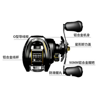 达亿瓦（DAIWA）23 一击泛用水滴轮远投路亚轮打黑轮鲈鱼翘嘴鳜鱼鱼线轮 左手型 100H/HL