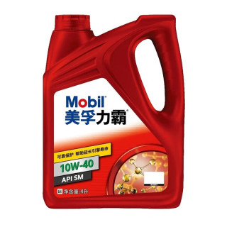 美孚（Mobil）力霸 速霸1000 半合成机油 发动机润滑油 汽车保养用品 力霸矿物油 10W-40 4L