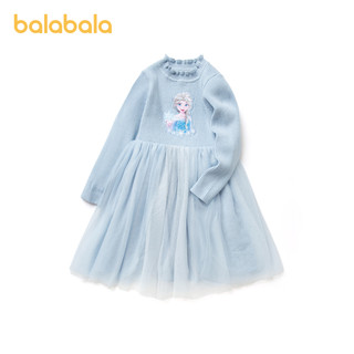 巴拉巴拉 童装女童冬季连衣裙宝宝儿童裙子洋气甜美