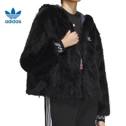 adidas ORIGINALS 阿迪达斯三叶草春季女子新年款人造皮革运动休闲夹克外套 IX4226