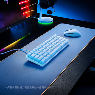 雷蛇（Razer） PBT/ABS键帽升级套件 樱桃配列 双色注塑 游戏机械键盘104透光含拔键器 幽灵布丁键帽 水银