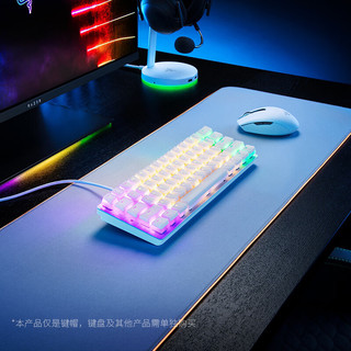 雷蛇（Razer） PBT/ABS键帽升级套件 樱桃配列 双色注塑 游戏机械键盘104透光含拔键器 幽灵布丁键帽 水银