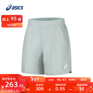 ASICS 亚瑟士 运动短裤男子舒适透气7英寸反光夜跑运动裤 2011C972-001 湖绿色 XL