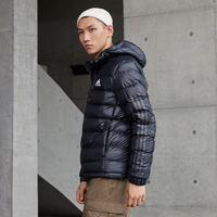 adidas 阿迪达斯 男子冬季防风户外运动保暖连帽短款棉服外套HK6669