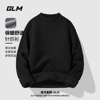 GLM森马集团品牌毛衣男士秋冬季半高领休闲百搭保暖针织衫男装打底衫 黑色 L（145斤-160斤）