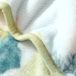 FUANNA 富安娜 家纺法兰绒毛毯床单毯印花沙发毯保暖卧室空调盖毯秋冬毯子