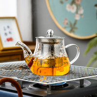 一朵棠 朵棠煮茶壶耐热玻璃茶壶单壶加厚过滤泡茶壶茶杯茶具套装电陶炉煮茶器 煮茶泡茶壶-650ml