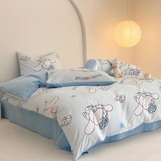 三丽鸥（SANRIO）床上四件套纯棉100%纯棉卡通宿舍家用单双人全棉床单被套被罩 玉桂狗 1.5-2m床单款（被套2*2.3m）