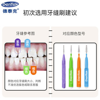 DenTek 德泰克 牙缝刷32支 进口牙间隙刷牙间刷齿间刷成人齿缝隙刷牙签刷I型0.6