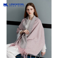 凌克（LENGKEORL）羊绒披肩秋冬季女士羊毛围巾送老人围脖母亲50岁实用
