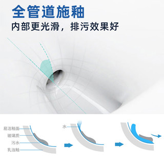 箭牌（ARROW）直冲式马桶大冲力家用卫生间坐便器静音缓降盖板马桶坐便器 AE1103 300坑距