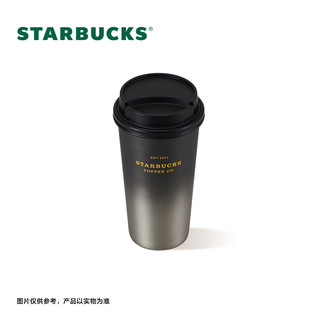 STARBUCKS 星巴克 杯子 咖啡宝藏系列 黑色不锈钢保温杯  430ml