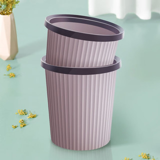 百家好世 压圈垃圾桶简易塑料环保分类垃圾筒家用卫生间厨房客厅纸篓 压圈垃圾桶