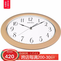 SEIKO日本精工时钟12英寸仿木纹卧室客厅时尚简约现代石英挂钟挂表 φ30CMQXA713B