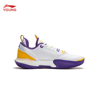 LI-NING 李宁 童鞋儿童篮球鞋全城12YOUNG反光轻量高回弹童运动鞋YKBU032 标准白-1 32码