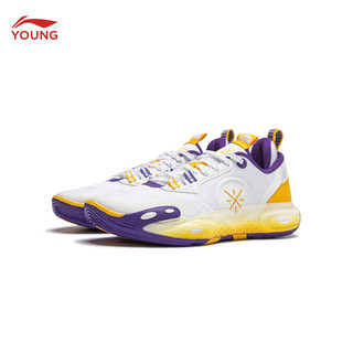 LI-NING 李宁 童鞋儿童篮球鞋全城12YOUNG反光轻量高回弹童运动鞋YKBU032 标准白-1 32码