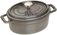 staub 珐宝 砂锅 椭圆形 15厘米 石墨灰