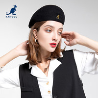 KANGOL 贝雷帽男女同款新品经典羊毛507英伦复古帽子K0875FA 黑色 M