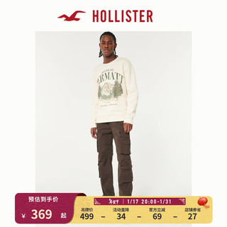 HOLLISTER秋冬季新舒适修身直筒松紧带4口袋工装裤 男 355131-1 深棕色 M