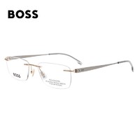 HUGO BOSS 眼镜框商务男士眼镜无框帅气近视眼镜架可配眼镜片1423