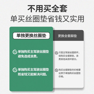 CHELIYOU 车丽友 汽车脚垫主驾驶单片汽车单个上层单独丝圈司机位主副车垫 灰色丝圈+4套按压卡扣