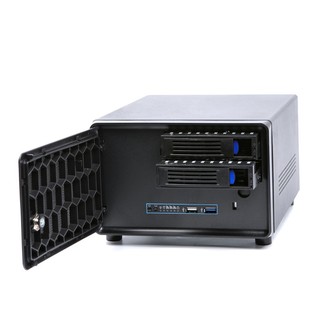 恒煜 2盘位NAS机箱 支持ITX主板 黑群辉NAS 蜗牛星际热插拔机箱 HTPC FH-NAS2机箱