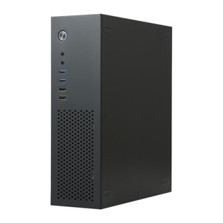 SKTC 全新A10迷你卧式立式MATX24*24主板小1U电源7.3LHTPC电脑机箱 A10黑色机箱+益衡250W电源