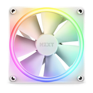 NZXT 恩杰F140 RGB DUO 双包套装 机箱水冷风扇 内含控制器 白色