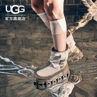 UGG 秋季新款男女同款舒适厚底短靴防泼水时尚布瑞拉靴 1144059 MSJS | 芥菜籽/茉莉白色 39