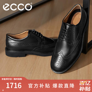 ecco 爱步 都市伦敦系列 男士商务正装鞋 52563401001 黑色 42