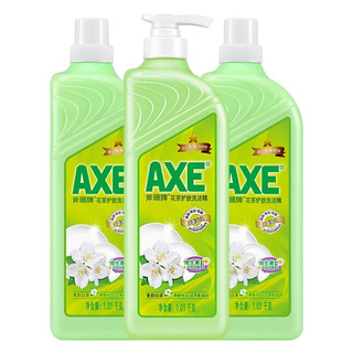 斧头牌（AXE）花茶护肤洗洁精 茉莉白茶3瓶（泵补补）去油污护肤 果蔬餐具净