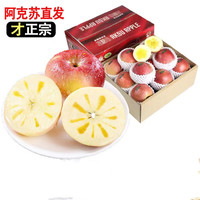 黄花地新疆阿克苏苹果脆甜红富士水果 精选新疆阿克苏 净重8.8斤-9斤