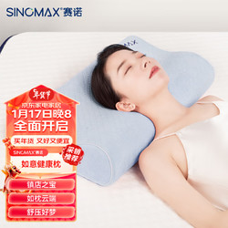 SINOMAX 赛诺 香港SINOMAX如意枕 记忆枕芯枕头慢回弹记忆棉 粉蓝色